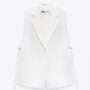 Zara Sleeveless Blazer Vest with Slits